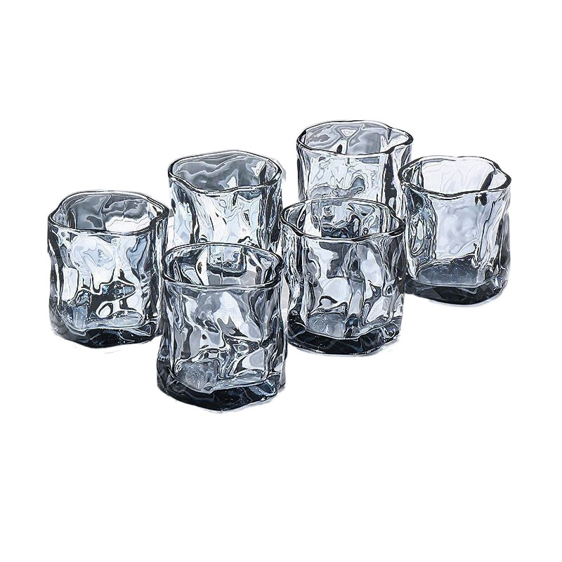 Nordijski stil stakleni set čaša za vodu i čaj, jednostavan dizajn, otporan na visoke temperature, za dom i goste