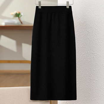 Villane kootud seelik, A-lõige, keskmise pikkusega, soojendatud, ilma triikimata, sügis 2025