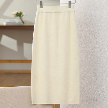 Villane kootud seelik, A-lõige, keskmise pikkusega, soojendatud, ilma triikimata, sügis 2025