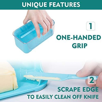 Пластмасова чиния за масло с капак, правоъгълна кутия за запазване на масло, PU материал, печат на лого, персонализиране