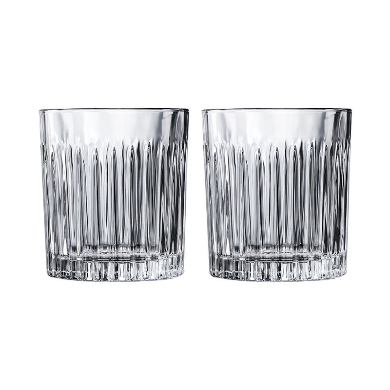 Pahar de whisky, sticlă rezistentă la temperaturi înalte, set de șase piese, stil modern minimalist, logo imprimat