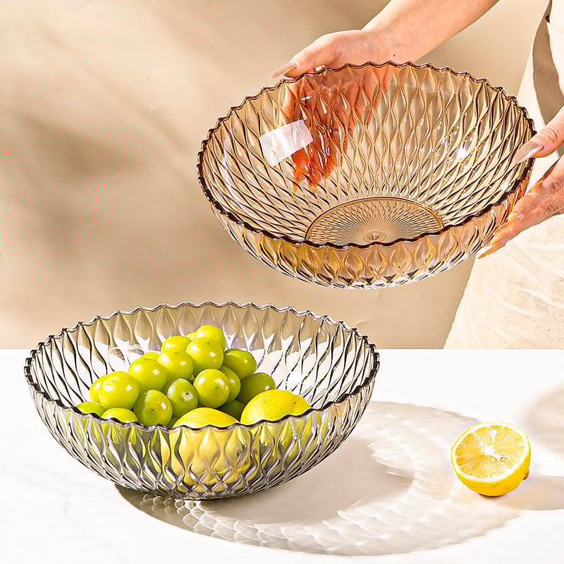 Плодова чиния с волнист рисунък, луксозен стил, пластмасова, марка Yi Lijie, 2024 издание