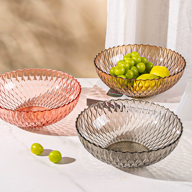 Плодова чиния с волнист рисунък, луксозен стил, пластмасова, марка Yi Lijie, 2024 издание