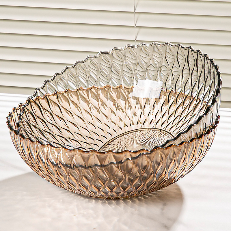 Плодова чиния с волнист рисунък, луксозен стил, пластмасова, марка Yi Lijie, 2024 издание