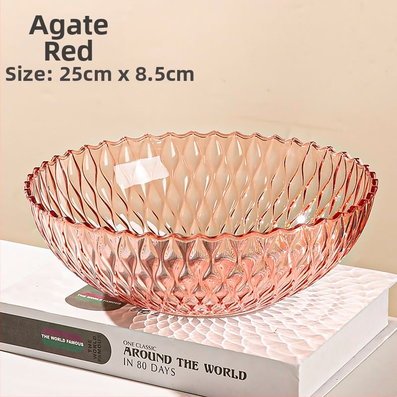 Плодова чиния с волнист рисунък, луксозен стил, пластмасова, марка Yi Lijie, 2024 издание