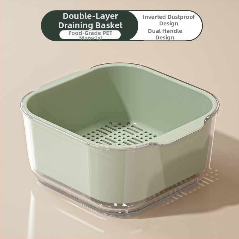 Кошница за измиване на зеленчуци и плодове с дренаж, скандинавски прост стил, пластмасова, зимно издание 2020, висококачествен продукт