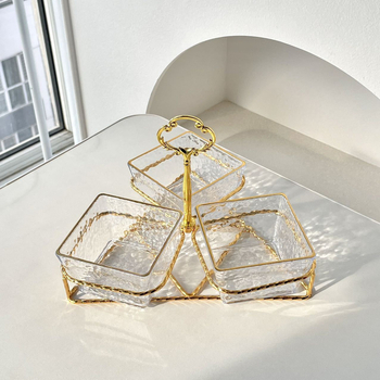 Акрилна разделена тава за плодове и закуски, опростен стил, премиум качество