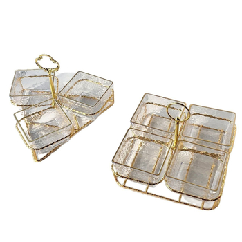 Акрилна разделена тава за плодове и закуски, опростен стил, премиум качество