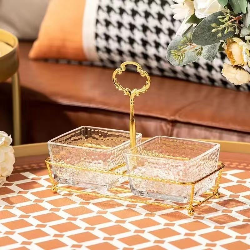 Акрилна разделена тава за плодове и закуски, опростен стил, премиум качество