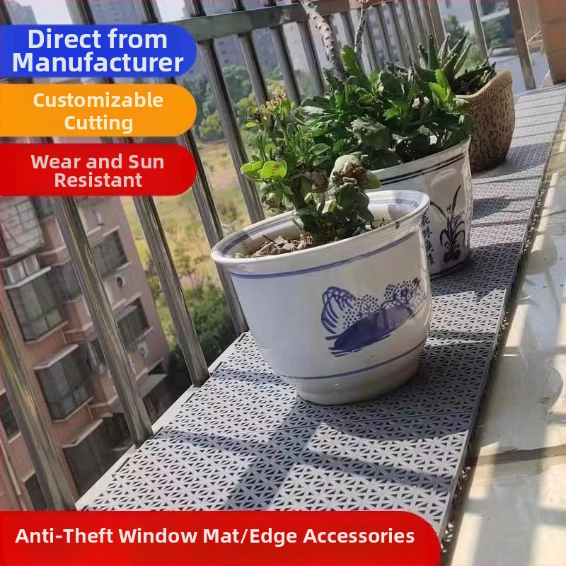 Ochranná sieť okna pre parapet a balkón; PVC materiál; proti krádeži; plastová podložka