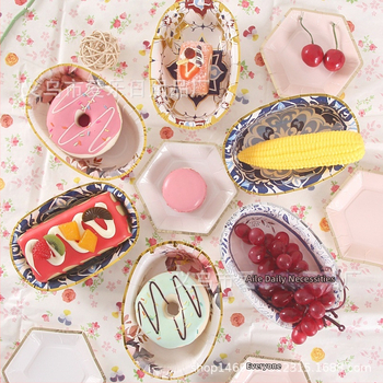 Love jednorázové oválne papierové misky na dip do hot-pot, domáce párty, ekologické