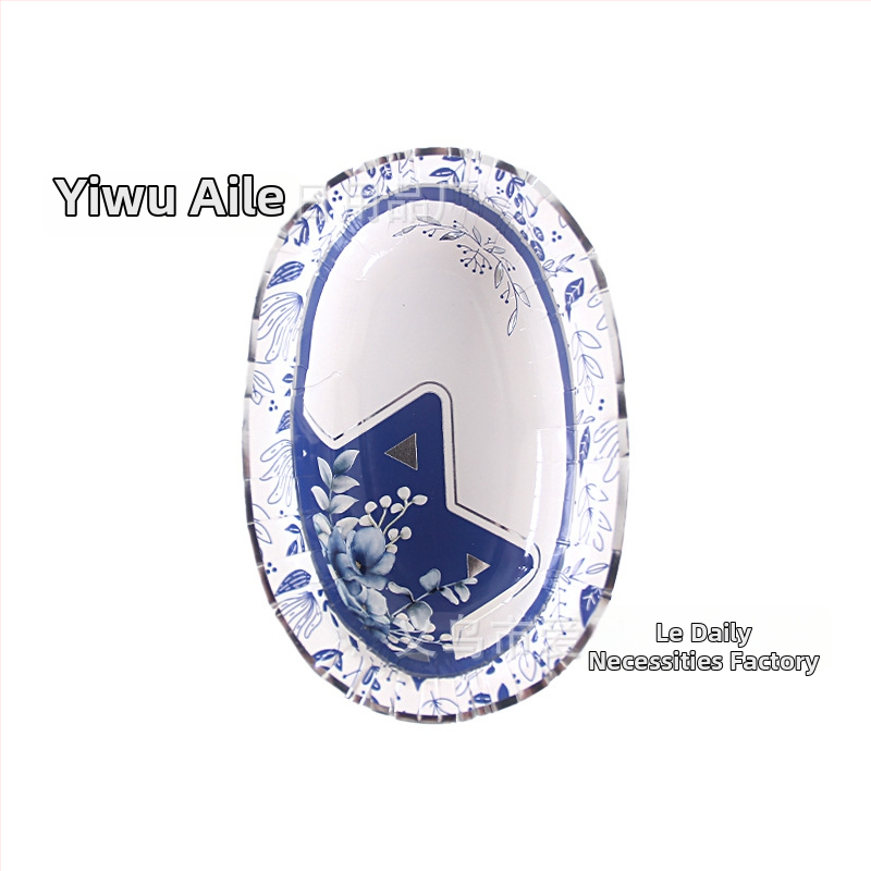 Love jednorázové oválne papierové misky na dip do hot-pot, domáce párty, ekologické