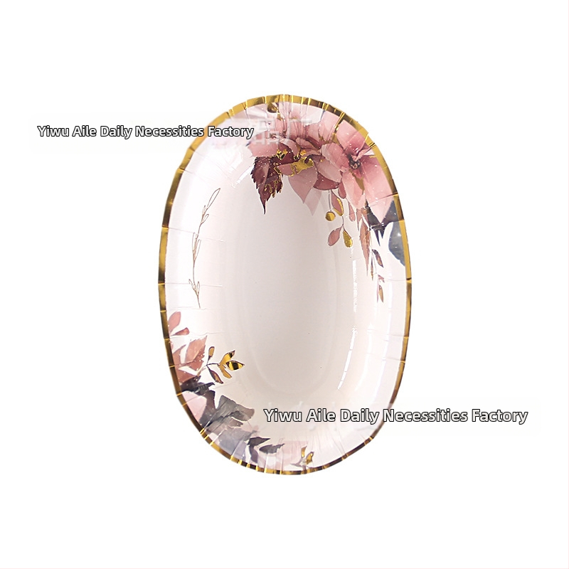 Love jednorázové oválne papierové misky na dip do hot-pot, domáce párty, ekologické