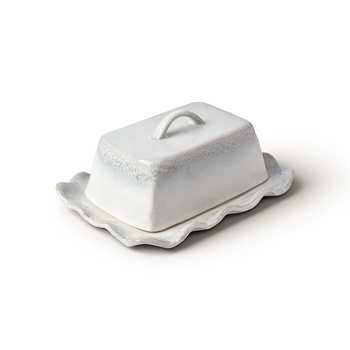 Керамична чиния за масло с капак, нордичен нерегулярен стил, възможност за печат на лого