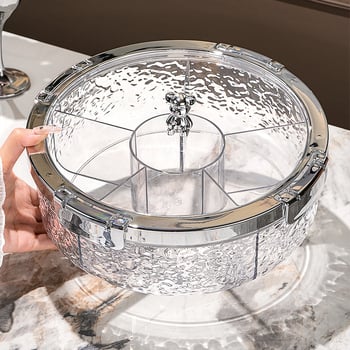 Пластмасова чиния за плодове със капак, прост стил, първокласно качество, марка: Друг