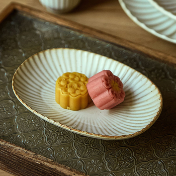 Tongxing 11-dijelni set keramičkog posuđa u retro stilu – japanska keramika, plosnate zdjele, tanjuri za sushi, tanjuri za užinu, jednobojan, glazirana površina peći, mikrovalna kompatibilnost, prilagodljiv