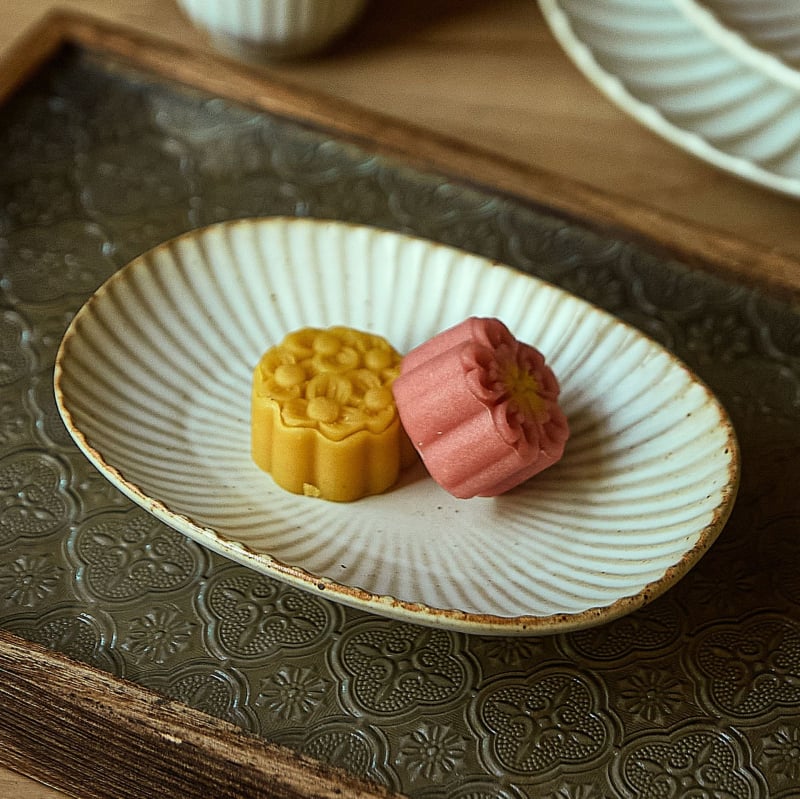 Tongxing 11-dijelni set keramičkog posuđa u retro stilu – japanska keramika, plosnate zdjele, tanjuri za sushi, tanjuri za užinu, jednobojan, glazirana površina peći, mikrovalna kompatibilnost, prilagodljiv