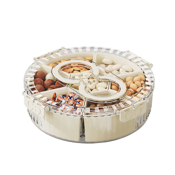 Forgó gyümölcstál, PET+PP, könnyed luxus stílus, egységes mintázat, asztali bemutató tál