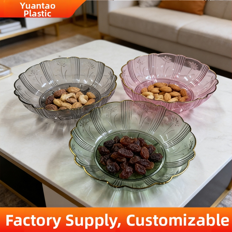 Plastový tanier na ovocie, jednoduchý štýl, kód Rotating Fruit Tray 002, uvedený na trh 2025