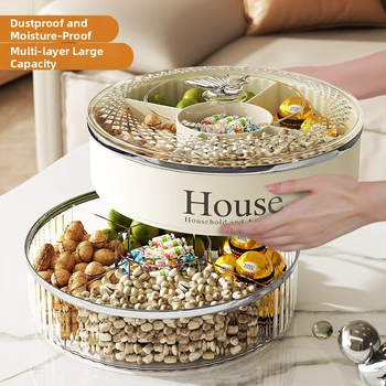 Пластмасова кутия за лакомства и плодова чиния, скандинавски стил, прост дизайн