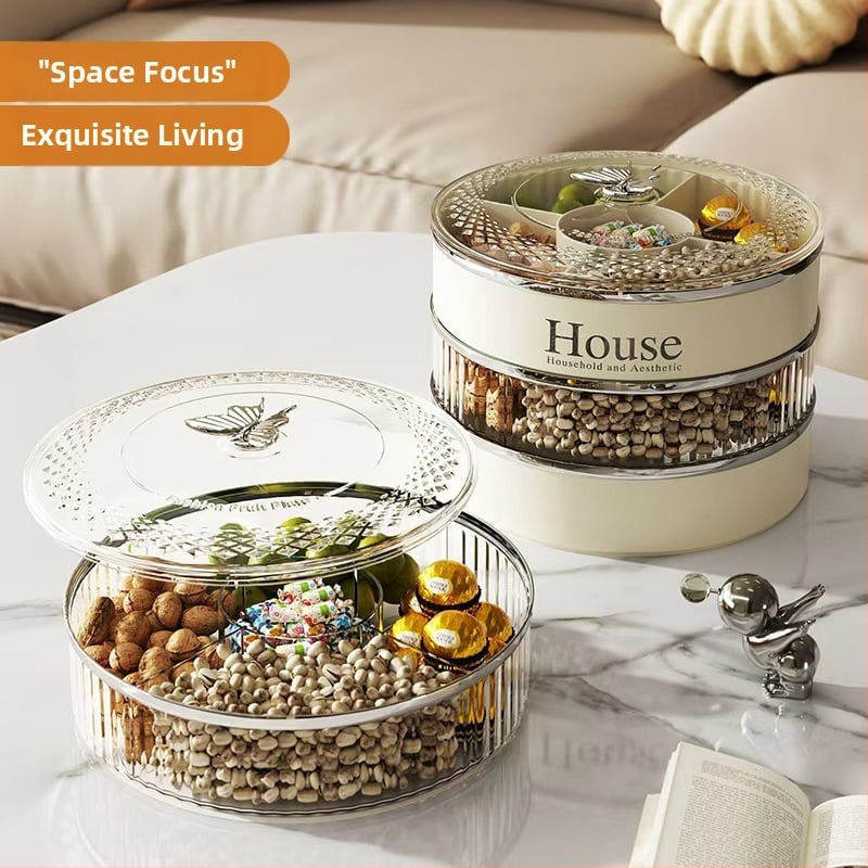 Пластмасова кутия за лакомства и плодова чиния, скандинавски стил, прост дизайн