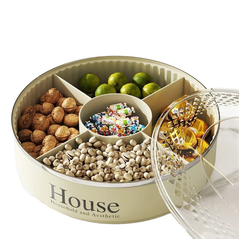 Пластмасова кутия за лакомства и плодова чиния, скандинавски стил, прост дизайн