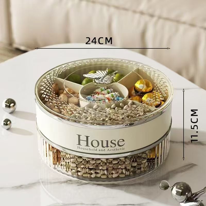 Пластмасова кутия за лакомства и плодова чиния, скандинавски стил, прост дизайн