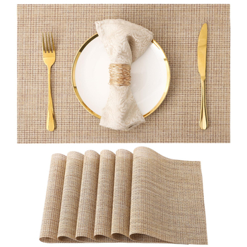 Set de suporturi pentru masă din PVC, cu față de masă și covorașe pentru oale, impermeabile și rezistente la ulei, pătrate, origine Zhejiang, calitate Prima Clasă