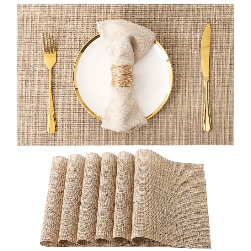 Set de suporturi pentru masă din PVC, cu față de masă și covorașe pentru oale, impermeabile și rezistente la ulei, pătrate, origine Zhejiang, calitate Prima Clasă