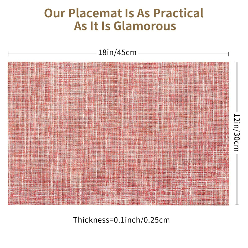 Set de suporturi pentru masă din PVC, cu față de masă și covorașe pentru oale, impermeabile și rezistente la ulei, pătrate, origine Zhejiang, calitate Prima Clasă