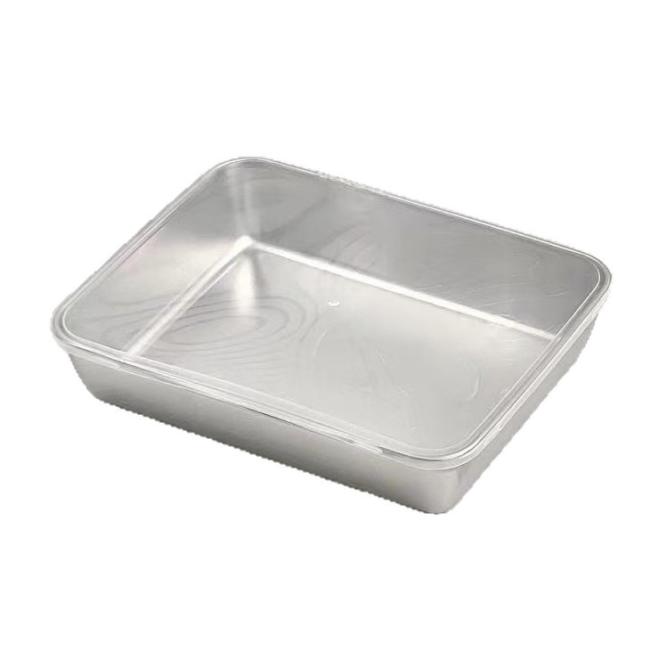 Tava de pregătire a alimentelor din oțel inoxidabil 304 – dreptunghiulară, suprafață mată, tip farfurie universal, stil modern minimalist