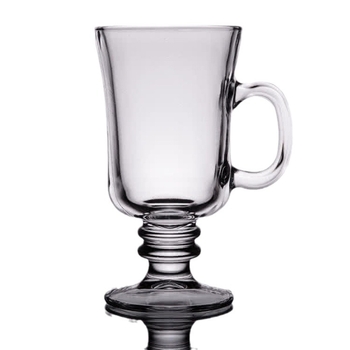 Чаша за кафе-гоблет, неравна форма, термоустойчиво стъкло, с дръжка, възможност за персонализирано лого