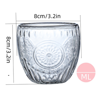 Двоен слой боросиликатно стъкло, чаша за кафе/чай, термоустойчива, без дръжка, ледников модел, комплект от 6 броя