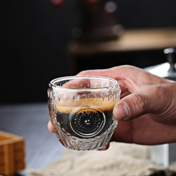 Двоен слой боросиликатно стъкло, чаша за кафе/чай, термоустойчива, без дръжка, ледников модел, комплект от 6 броя