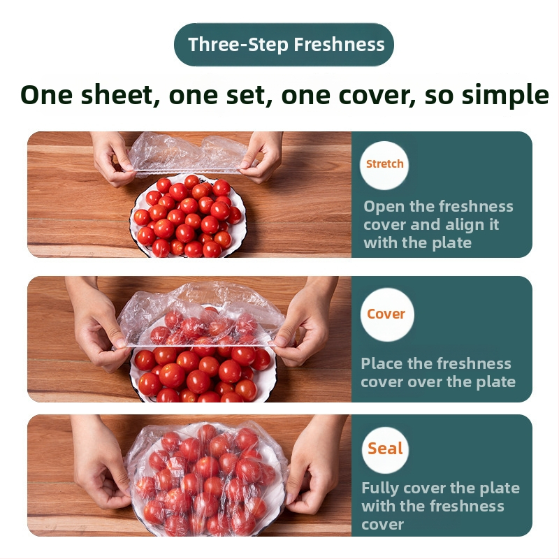 Kryt na potravinovú fóliu, PE materiál, 12+ kusov, pre domácnosť