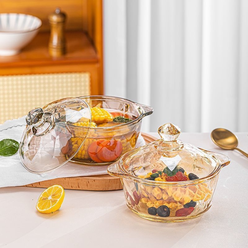 Μπολ για νούντλς και σαλάτα με καπάκι - διπλά χερούλια, αντι-καύσης, χειροποίητο από την ffy, σκανδιναβικό ύφος