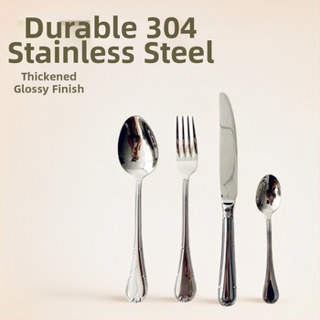 Set príborov z nehrdzavejúcej ocele 304 pre západné jedlá – zosilnené a lesklé, vysoká kvalita, ručná výroba, prispôsobiteľný, model 009