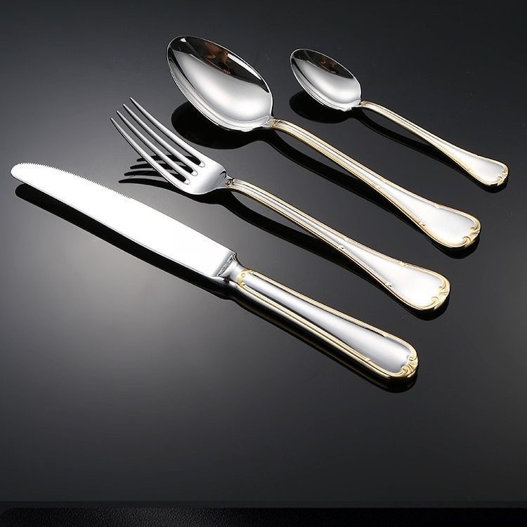 Set posuđa od nehrđajućeg čelika 304 za zapadnu kuhinju – debelo polirano, visoka klasa, ručna izrada, prilagodljivo, model 009