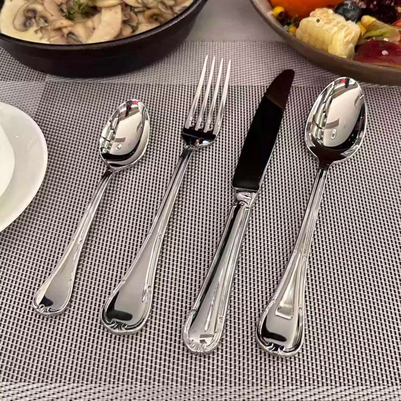 Set posuđa od nehrđajućeg čelika 304 za zapadnu kuhinju – debelo polirano, visoka klasa, ručna izrada, prilagodljivo, model 009