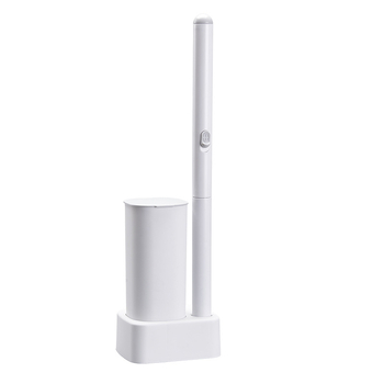 Тоалетна четка Dapeng с дълга дръжка, сменяема глава, без мъртви ъгли, стойка