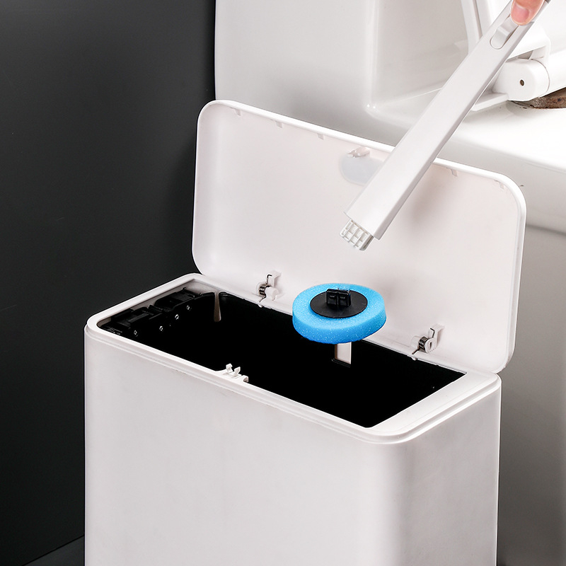 Moni еднократна тоалетна четка с разтваряща се глава за смяна, пластмасова, 36 броя в кутия