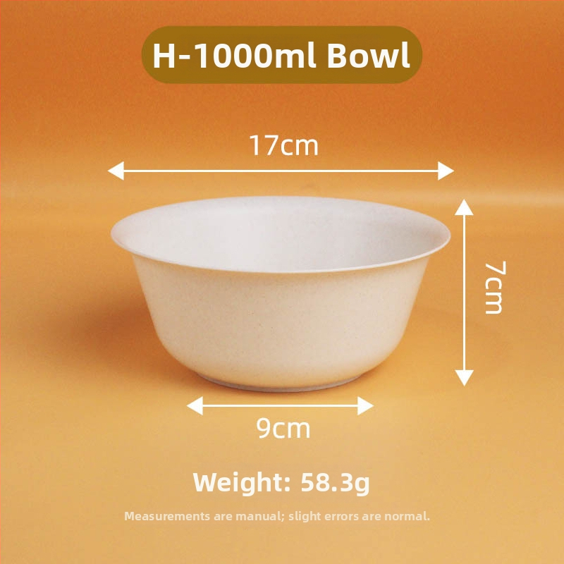 Jednorazová miska z odpaľovaných ryžových šupiek a PP plastu, hrubšia konštrukcia, balenie 500 kusov, objem 250/350/500 ml, biologicky rozložiteľné