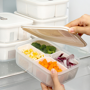 Crisper élelmiszer-tároló doboz, PP műanyag, négyszögletes formájú, mikrohullámú sütővel kompatibilis