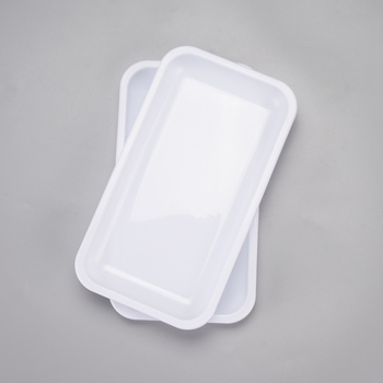 PP műanyag lefolyó tálca, téglalap alakú peremmel; anyag: PP; logó nyomtatás lehetséges; testreszabás elérhető; alkalmas szállodákhoz és étkezésekhez