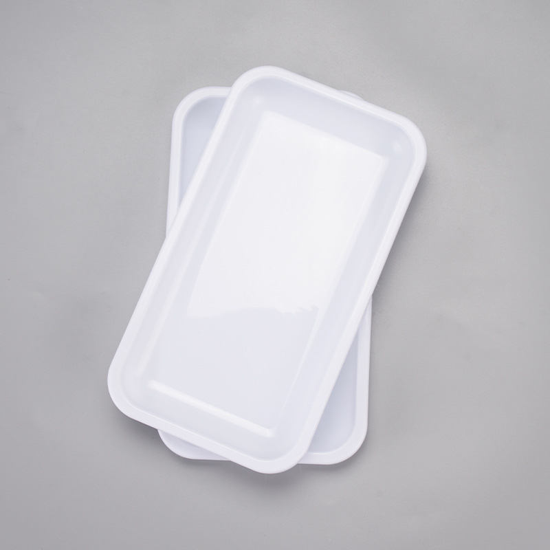 PP műanyag lefolyó tálca, téglalap alakú peremmel; anyag: PP; logó nyomtatás lehetséges; testreszabás elérhető; alkalmas szállodákhoz és étkezésekhez