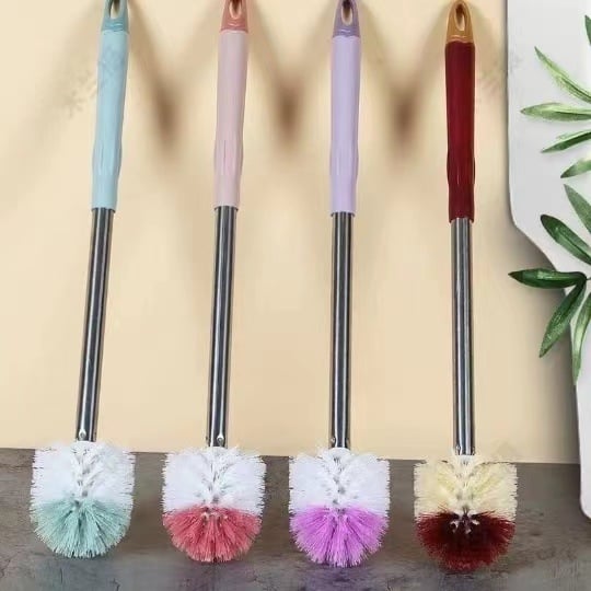 Тоалетна четка с кръгла глава и дълга дръжка, неръждаема стомана, тегло 5 кг, картонена опаковка