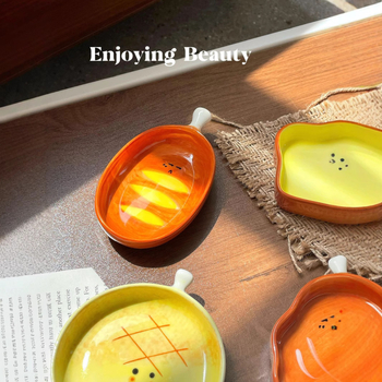 Cuki kerámia tál karikatúra mintával – nem szabályos forma; Anyag: kerámia; Minta: karikatúra; Stílus: aranyos; Felület: aláglazúros