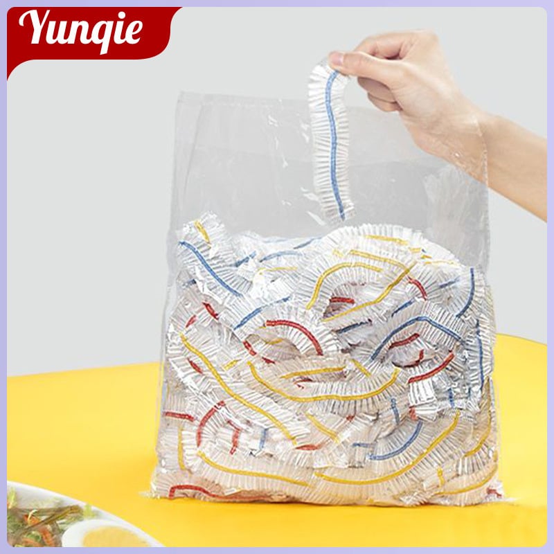 Плик за запазване на свежестта на храната – еднократна употреба, за дома (Марка: YUNQIE; Материал: PE; 1 бр.; Опаковка: 100 торби в кутия; Срок на годност: 36 месеца)