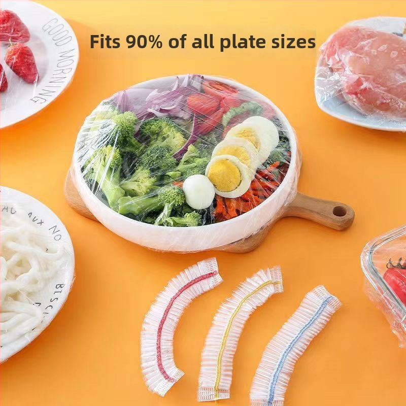 Fólia na uchovanie čerstvosti potravín – jednorazová, domáce použitie (Značka: YUNQIE; Materiál: PE; 1 ks; Balenie: 100 tašiek/krabica; Trvanlivosť: 36 mesiacov)