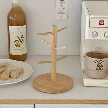 Bambusz pohár tartó asztali rendező — fúrás nélküli, 0,641 kg, 2024-ben bevezetve